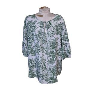 Bloomchic Artistic Print Floral A-Line Blouse Size 18/20 plus size